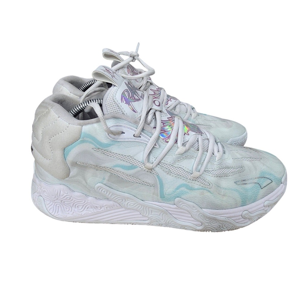 Puma MB.03 LaMelo Ball Basketball Shoes Mens 8.5 Iridescent Sneakers 379904-01